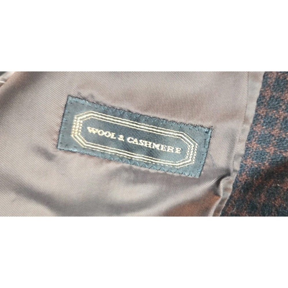 Vintage Burberry Jacket Womens 42 / US 8 Wool Cashmere Checkered 4 Button 80's - Picture 4 of 14